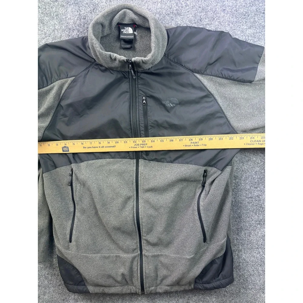 The North Face Denali Fleece‎ Jacket Mens XL Gray Black Full Zip Outdoor Coat